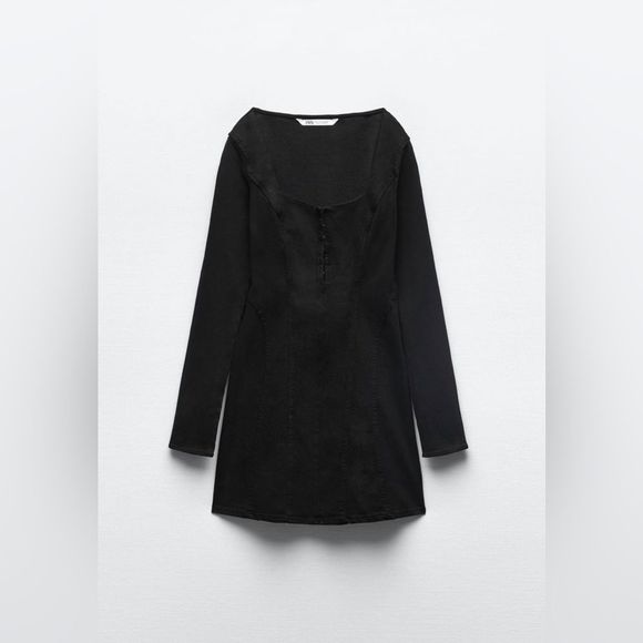 NWT ZARA DENIM DRESS - Picture 6 of 9